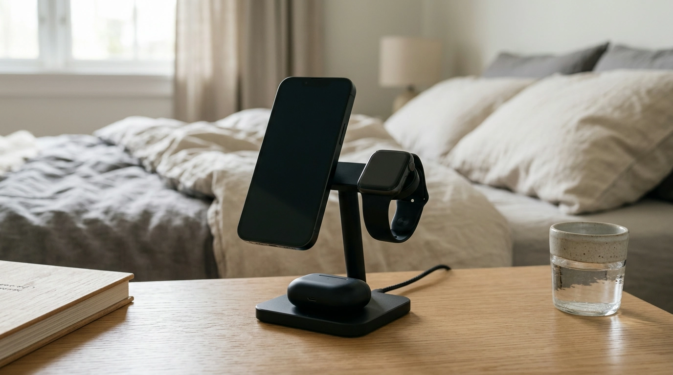 Tidy Up Charging: 3-in-1 Magnetic Stand for Apple Gear